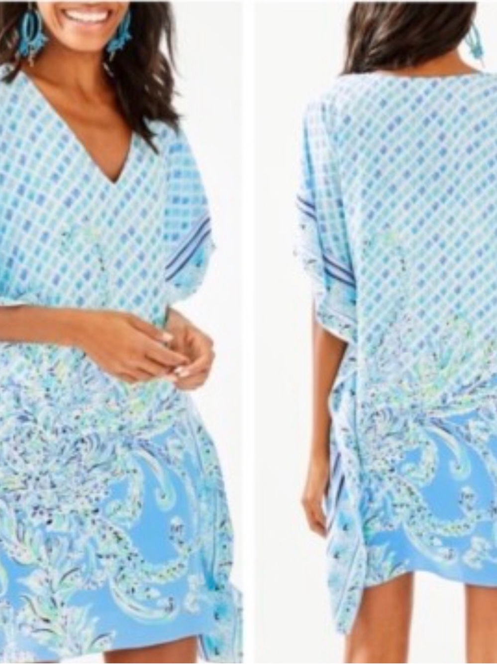 Lilly Pulitzer silk caftan coverup dress